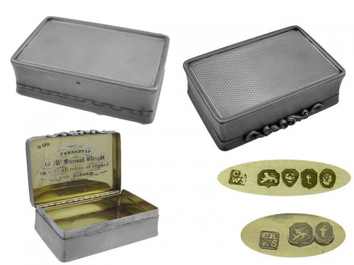 Antique Silver Snuff Box 1834